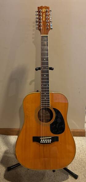 Mitchell Md-212 12 String Acoustic Guitar With New Hardshell Case