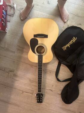 Mitchell Mo100s/e Parlor 3/4 6-string Acoustic Guitar Natural With Gig Bag