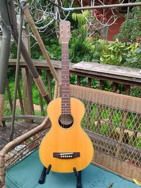 Ss-f10n Mitchell Rare Ovation-style Parlor Guitar Repaired