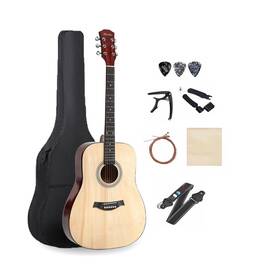 Mgs-41 Mocoluz 41-inch Beginner Acoustic Guitar Package Basic Starter Kit With Gig Bag String