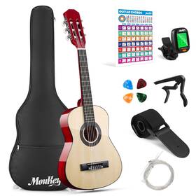 Moukey 262415448853 30 Inch Acoustic Guitar For Beginners Kids Youth 1/4 Size Dreadnought Guit