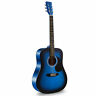 Mu10029ls-dt Sonart Premium Inch Acoustic Folk Guitar With Case Strap String
