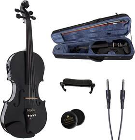 Musical Instruments 4/4cvnae-black Sr 4/4 Full Size Acoustic And Electric Violin For Beginners Professionals Hand-car