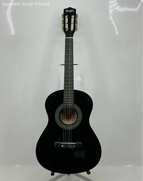 Ma-34-bl Musicalley Music Alley Black 18 Frets 5 String Instrument Acoustic Guitar