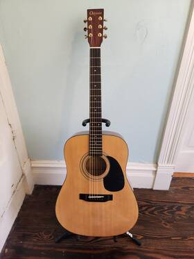 Odyssia Mgs-90 Hand Crafted Acoustic Guitar With New Grover Tuners And Case