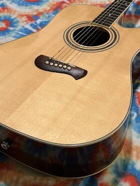 Od8ce Olympia 2000 S By Tacoma Acoustic Electric Cutaway Dreadnought Guitar Vgc