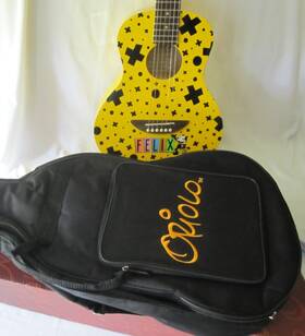 Fsa-04 Oriolo Guitar Company Felix The Cat Yellow Inch Bag Of Tricks Model Padded Case Box