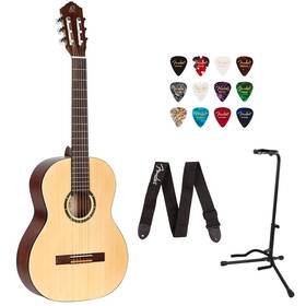 Orr55 Ortega Guitars 6 String Student Series Pro Solid Top Nylon Classical Guitar Kit