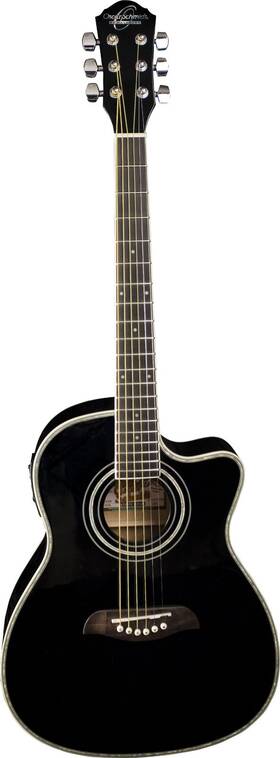 Og1ce Oscar Schmidt 801128804194 3/4-size Dreadnought Cutaway Acoustic-electric Guitar - Black