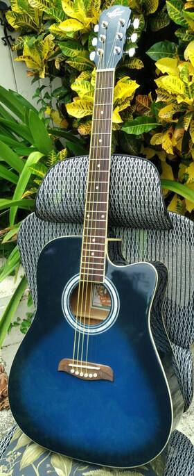 Od45c Oscar Schmidt Acoustic Guitar 1997 China Od45c/blue 6-new Strings Excellent Od45c Oscar Schmidt Acoustic Guitar 1997 China Od45c/blue 6-new Strings Excellent