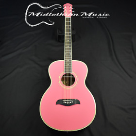 Of2p-a Oscar Schmidt Acoustic Guitar Pink Finish
