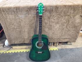 Og240fgr Oscar Schmidt Rare Spalted Green Handcrafted Acoustic Guitar