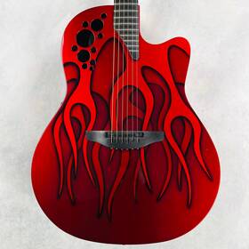 1778t Ovation Elite Cutaway Acoustic-electric 2004 - Red Hot Rod Flames