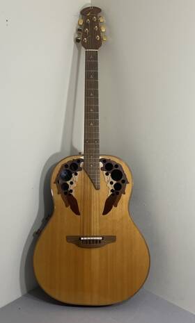 302497 Ovation Guitar Model 1537 Elite Natural With Original Hard Case
