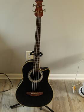 Aeb96-5e Ovation Applause E-acoustic Bass Wood Classics Jumbo