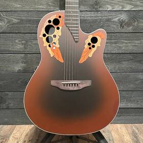 Ccv21081076 Ovation Ce44-rrb-g Celebrity Elite Mid-depth Acoustic-electric Guitar - Reverse