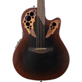 Ce44-rrb Ovation Celebrity Elite Ce44 Mid Depth - Reverse Red Burst