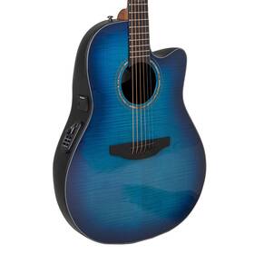 Ovation Cs24p-blfl-g Celebrity Traditional Plus Acoustic-electric Guitar - Blue Flame