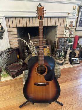 Pan H595 Vintage 70s Sunburst Dreadnought Mij Excellent Condition Sexy Western