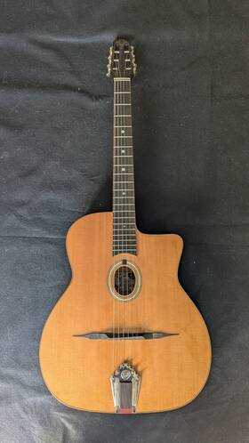 Gc39 Paris Swing Gypsy Jazz Guitar Without Hs Brown Fitted Wood Case