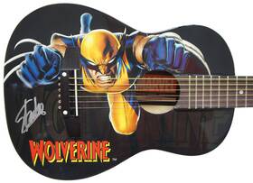 Arbcf101432 Peavey Blowout Stan Lee Signed Marvel Wolverine 1/2 Acoustic Guitar And Certificate