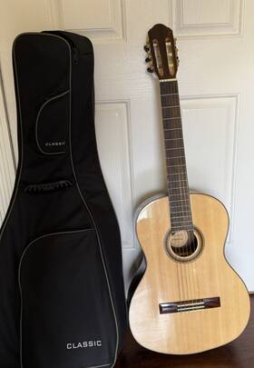 Scg003g3-30 Phoenix Classical Guitar Bundle Tuner Strings Bag