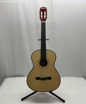 Ksp263 Power Play Model Beige Red 6-string Beginner Children Toy Acoustic Guitar