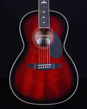 111514 Prs Fg Se P20 Parlor Acoustic/electric Fire Red Burst Gloss Top