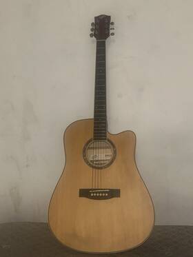 Pgacd60 Pyle Dreadnought Acoustic Guitar Natural Spruce Full Size 6-string Rh