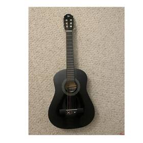 Pgacmis40bk Pyle Black Childrens Classical Guitar 6-string With Gig Bag Capo