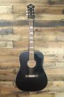 Rds-7-mbk Recording King Matte Black Dreadnought Acoustic Guitar Blem