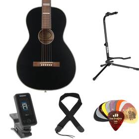 0d307mbkesbn Recording King Dirty 30s Series 7 Single Acoustic Guitar Essentials Bundle