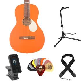 Recording King 0d307moesbn Dirty 30s Series 7 Single Acoustic Guitar Essentials Bundle