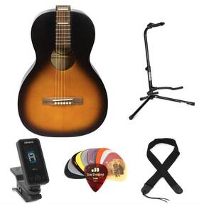 0d309bsessbn Recording King Dirty 30s Series 9 Single Acoustic Guitar Essentials Bundle