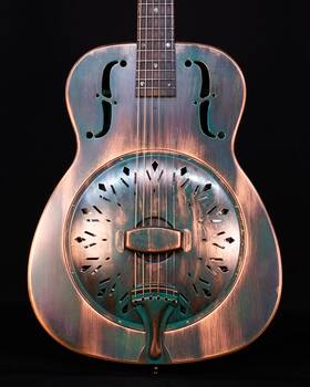 Recording King 210000037353 Swamp Dog Style-o Resonator Distressed Vintage Green - Used