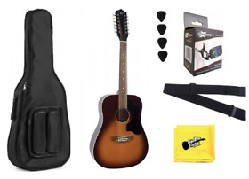Rds-9-12-ts-bundle Recording King Dirty 30s Series 9 12-string Dreadnought Acoustic Guitar Bundle