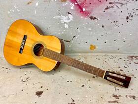 Ros-06-fe3 Recording King Used Damaged Acoustic Guitar-needs Bridge Reset As-is