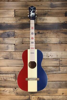 Rpa-7-rwb Recording King Wrangler Single Acoustic Guitar Red White & Blue #r3325