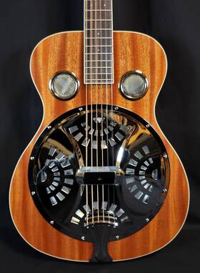 Rd-30m Regal 688382021198 Studio Series Roundneck Resophonic Guitar Natural Mahogany