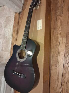 3450-sf Rinosee A Purple Rino88 Acoustic Guitar Likely Beginner Model