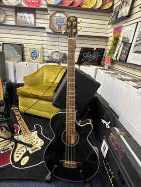 Ab304a Rogue 4 String Acoustic/electric Bass Guitar Model Brown Wood Grain