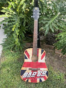 Rd-18 Rogue - Bad Company 40th Anniversary Acoustic Guitar Signed By All The Band Mates