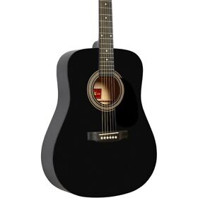 So069ra090-sblk Rogue Ra-90 Dreadnought Acoustic Guitar Satin Black