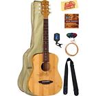 Safbamboocombostd Luna Guitars Safari Bamboo Travel Guitar Bundle 660845723603