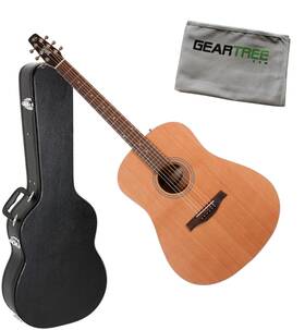 Seagull 046423 S6 Original Left-handed Dreadnought Acoustic Guitar Natural With Hard Cas
