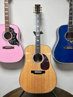 Sdr-41 Sigma Vintage Natural Acoustic Guitar Korea New Strings With Case