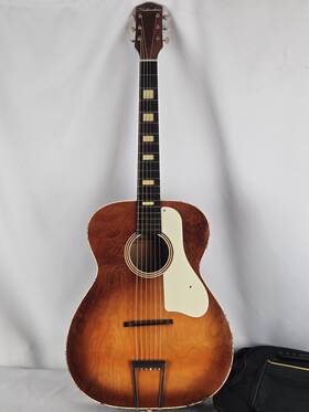 64109 Silvertone Harmony Acoustic Guitar 319 Vintage Sunburst 1960s Setup Player