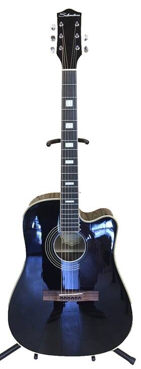 955ce Silvertone 955ce/bk Acoustic Electric Guitar