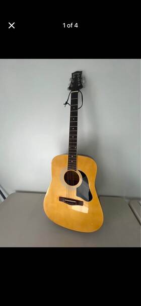 Cau0815 Silvertone Pro Series Dreadnought Acoustic Guitar 6 String Natural Righ