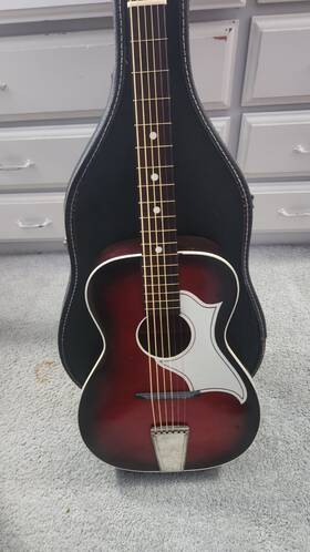 60209 Silvertone H-609 Vintage 1960 Acoustic Blues Box Usa Harmony H602 Nice Slide
